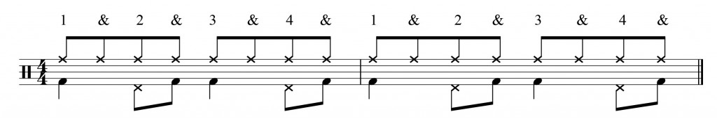 bossa nova grosse caisse, charleston, caisse claire